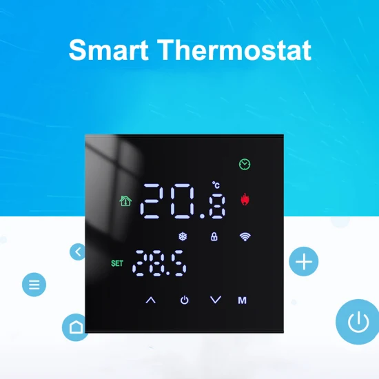 Умный термостат Tuya Wifi с цветным экраном для отопления электрических, водяных и газовых котлов